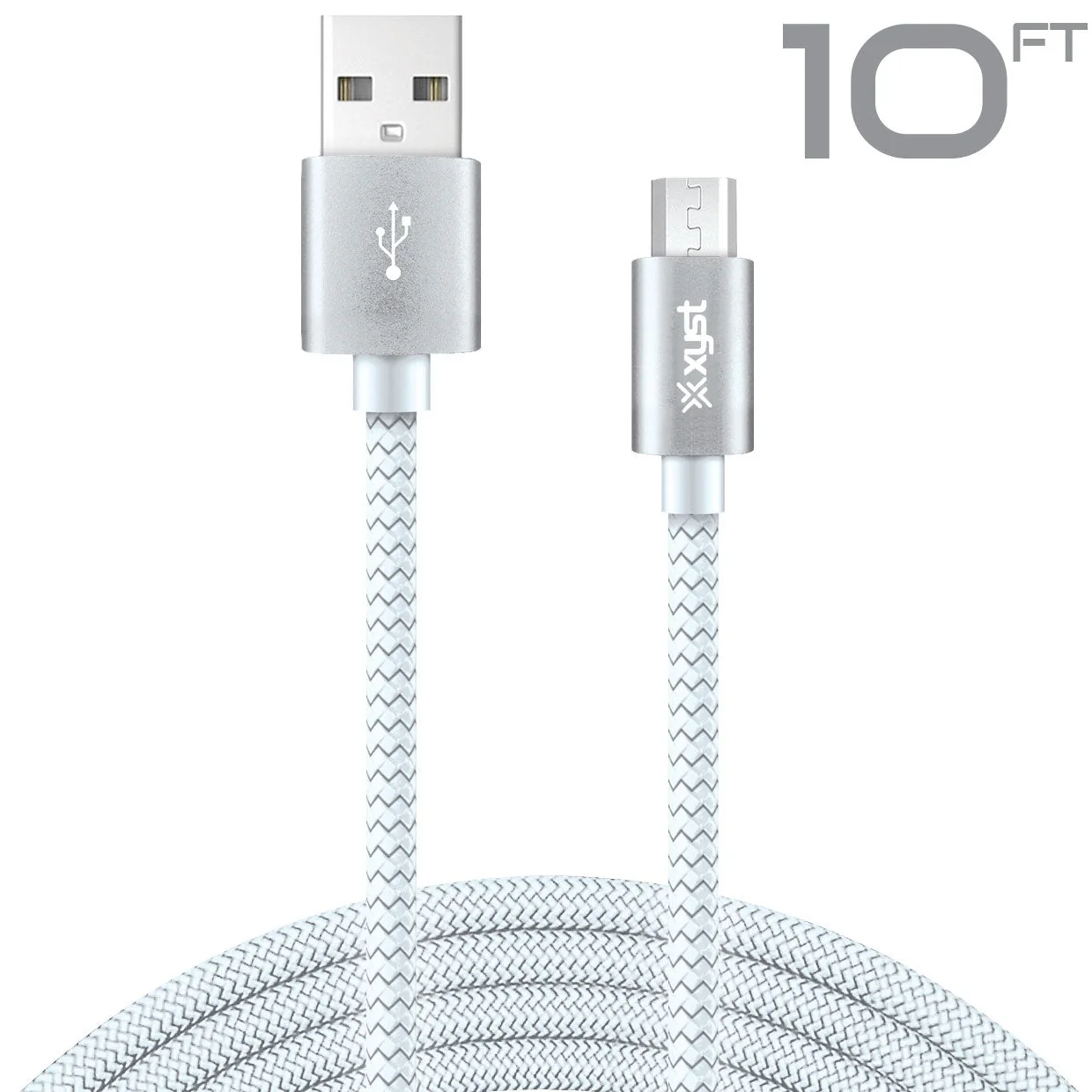 10ft USB-A To Micro USB Braided Cable - Image 2