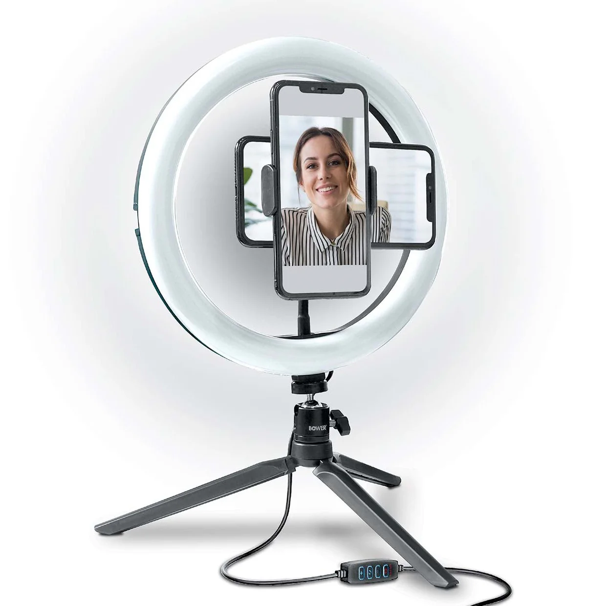 8'' LED Ring Light Table Top Tripod - Image 2