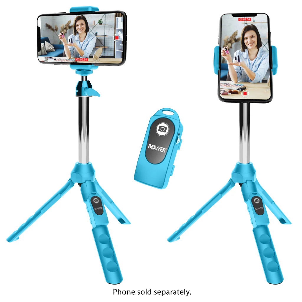 Bower 6-in-1 Tripod Selfie Stick (Blue) - Image 2