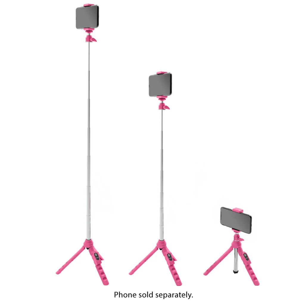 Bower 6-in-1 Tripod Selfie Stick (Pink) - Image 3
