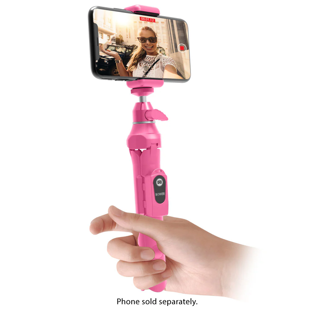 Bower 6-in-1 Tripod Selfie Stick (Pink) - Image 4