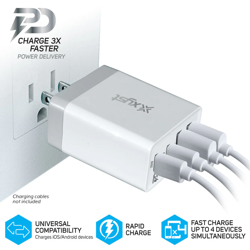 4 Port Wall Charger (2 USB-C and 2 USB-A ports) - Image 2